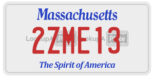 2ZME13 license plate in Massachusetts