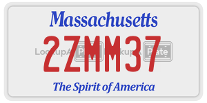 2ZMM37  license plate in MA