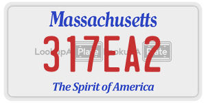 317EA2 license plate in Massachusetts