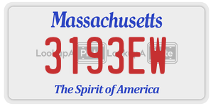 3193EW license plate in Massachusetts