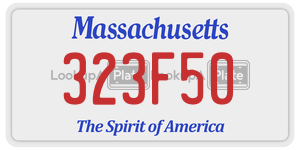323F50 license plate in Massachusetts