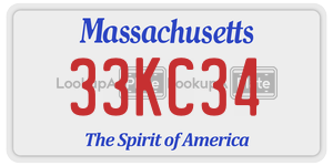 33KC34  license plate in MA