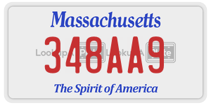 348AA9  license plate in MA