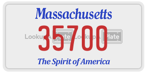 35700  license plate in MA