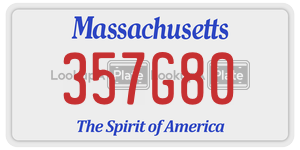 357G80  license plate in MA