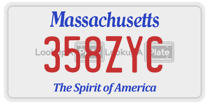 358ZYC license plate in Massachusetts