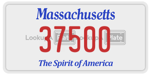 37500  license plate in MA