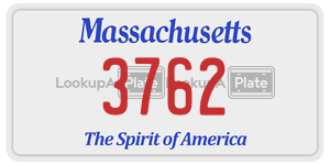 3762 license plate in Massachusetts