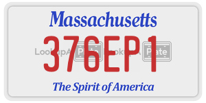 376EP1 license plate in Massachusetts