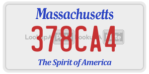 378CA4  license plate in MA