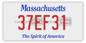 37EF31 license plate in Massachusetts