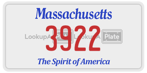 3922 license plate in Massachusetts