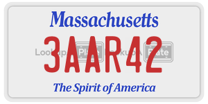 3AAR42  license plate in MA