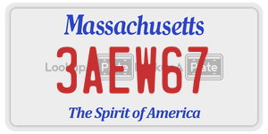 3AEW67  license plate in MA