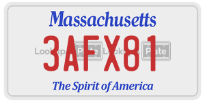 3AFX81 license plate in Massachusetts