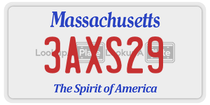 3AXS29  license plate in MA