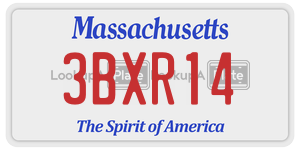 3BXR14  license plate in MA