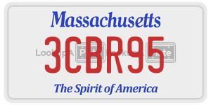 3CBR95 license plate in Massachusetts