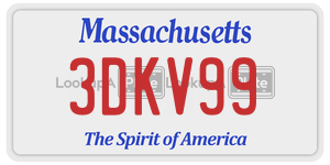 3DKV99 license plate in Massachusetts