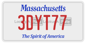 3DYT77  license plate in MA