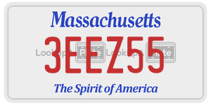 3EEZ55  license plate in MA