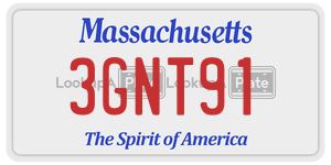 3GNT91  license plate in MA