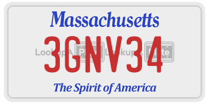 3GNV34 license plate in Massachusetts