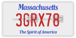 3GRX78 license plate in Massachusetts