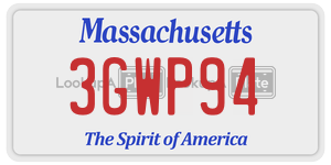 3GWP94 license plate in Massachusetts