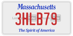 3HLB79  license plate in MA