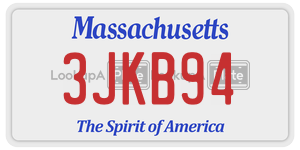 3JKB94 license plate in Massachusetts