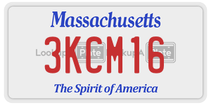 3KCM16  license plate in MA