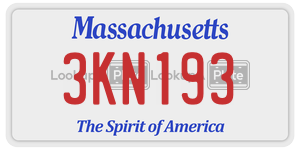 3KN193  license plate in MA