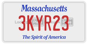 3KYR23 license plate in Massachusetts