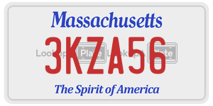 3KZA56  license plate in MA