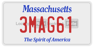3MAG61 license plate in Massachusetts