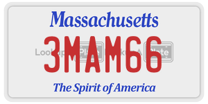 3MAM66 license plate in Massachusetts
