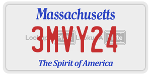 3MVY24 license plate in Massachusetts