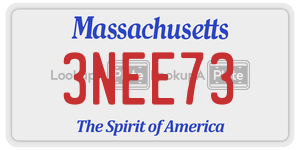 3NEE73  license plate in MA