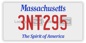 3NT295 license plate in Massachusetts
