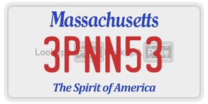 3PNN53 license plate in Massachusetts
