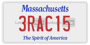 3RAC15  license plate in MA
