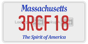 3RCF18  license plate in MA