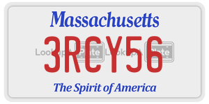 3RCY56 license plate in Massachusetts