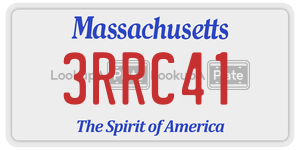 3RRC41 license plate in Massachusetts