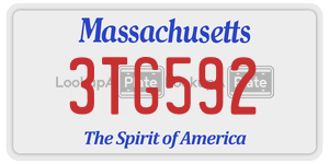 3TG592 license plate in Massachusetts