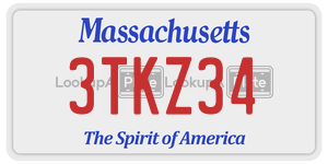 3TKZ34  license plate in MA