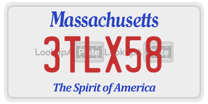 3TLX58 license plate in Massachusetts