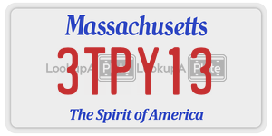 3TPY13 license plate in Massachusetts