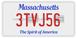 3TVJ56 license plate in Massachusetts